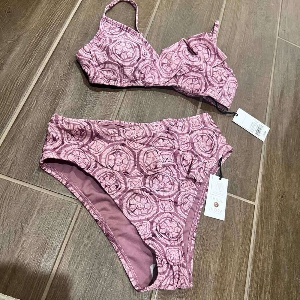 Shore and shade target bathing suit